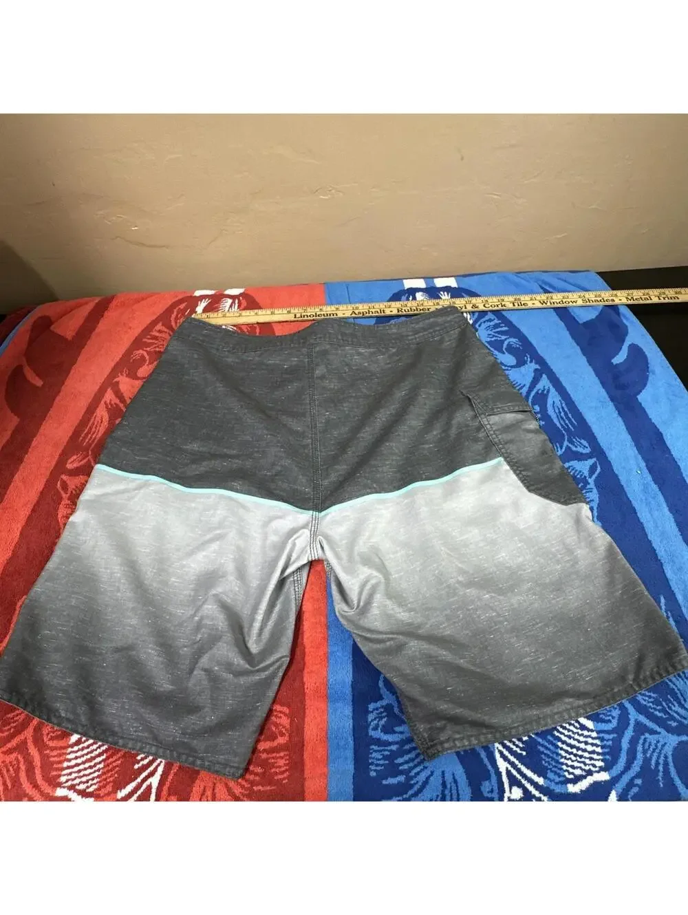 Ripcurl Men's Shorts Swim Trunks Surfing Beachwear Grey Drawstring Size 36